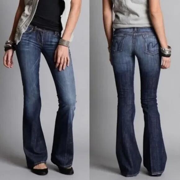 Y2K Citizens of Humanity Low Rise Flare Jeans Ingrid | Medium Wash Blue | SZ 30 - Picture 1 of 12